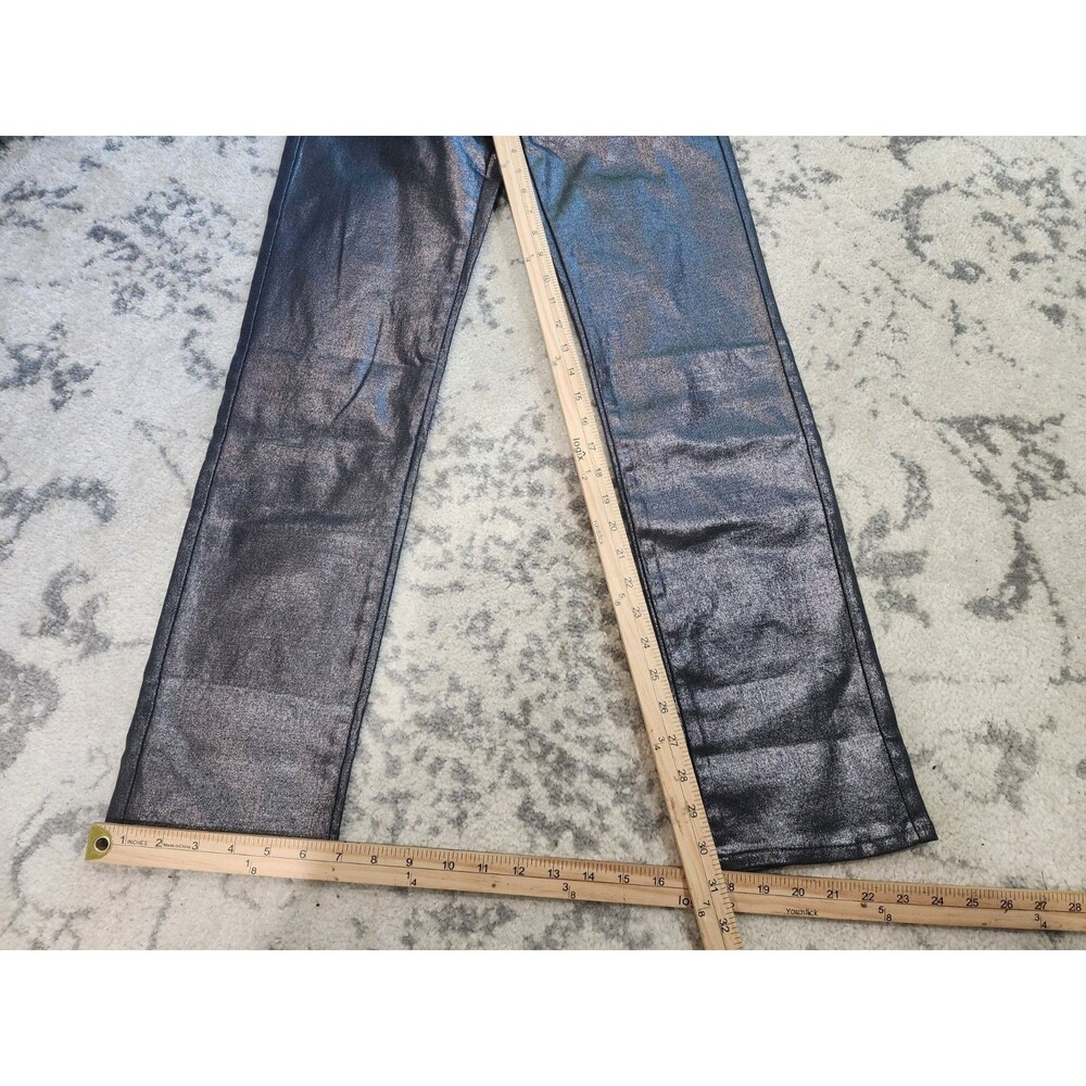 NWT LEVI'S 724 Women’s High Waist Str8 Leg Dk Gray Shine Till Dawn Jeans 27x32” - Picture 2 of 8
